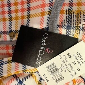 Cuddl Duds Plaid Knit Pajama Set - Pink, Yellow, Navy